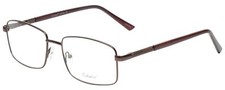 Calabria Enhance 4053 Rectangular Reading Glasses 7.00 Shiny Brown Men