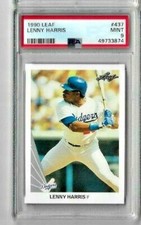 Lenny Harris 1990 Leaf PSA 9