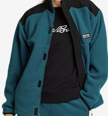 Eddie Bauer EBTek Fleece Full-Zip Mock - Dark Teal - Size Medium