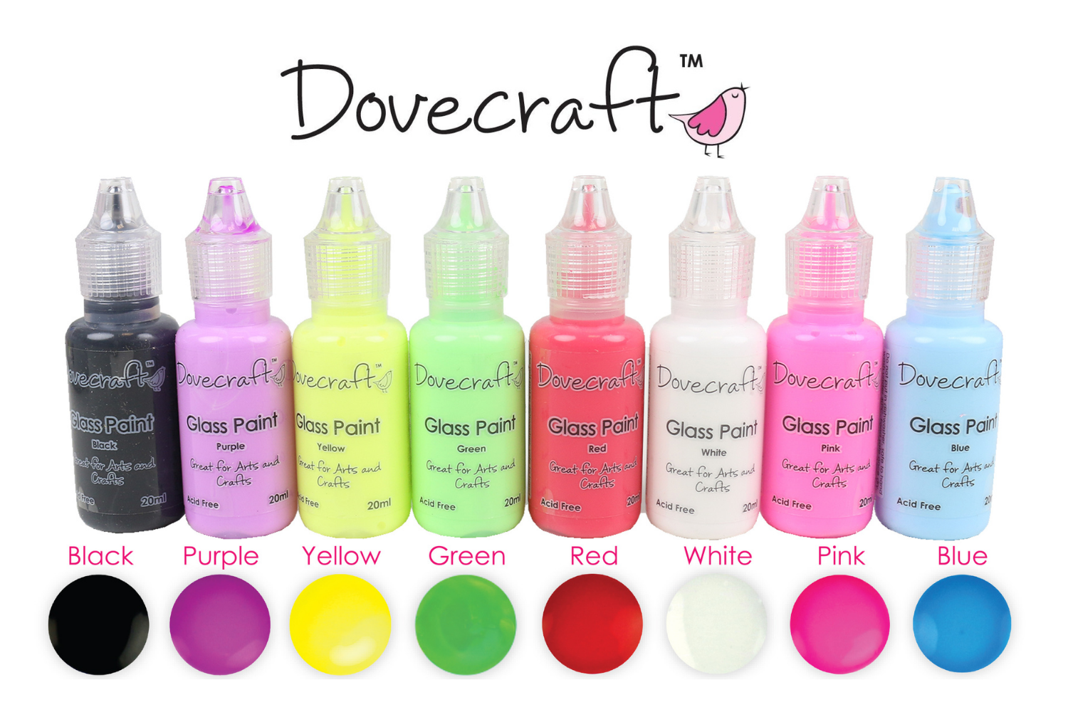 Dovecraft Glass Paint 20m Bottle 8 Colour Choices for sale online 