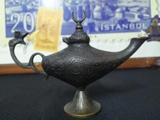 Aladdin's Magic Lamp, Brass Oil Lamp, Handmade Ornament, Decorative Object Gift
