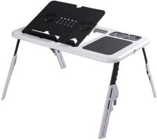 TAVOLINO PC SUPPORTO PIEGHEVOLE NOTEBOOK COMPUTER TAVOLO BASE CON VENTOLE TABLE