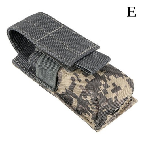 Tactical Flashlight Holder Pouch Molle Single Mag Holster Utility Torch Case E2 - Picture 20 of 27