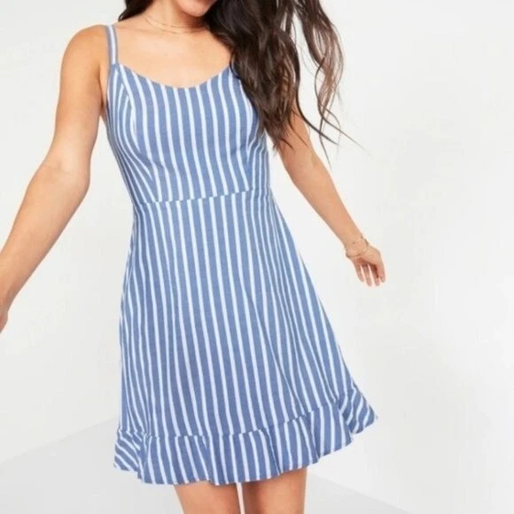 Blue Striped T-Shirt Dress - Medicine & Manicures