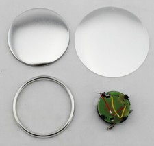 100 Sets 2-1/4" 58mm Flashing Shine Button for Badge Machine