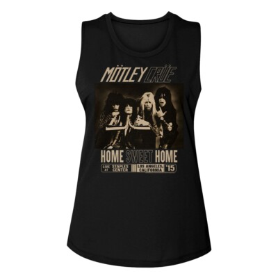 Motley Crue Home Sweet Home Concert 2015 Women/'s Tank Top LA California Metal