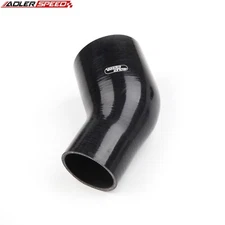 45 Degree 4" To 3'' Silicone Hose Coupler Turbo Intercooler Reducer Pipe Black