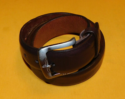 MEN'S ORYX BROWN GENUINE THICK LEATHER BELT SIZE 40/100cm..