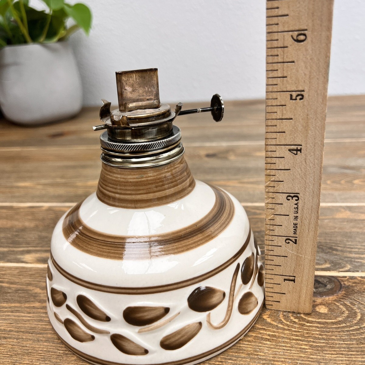 Vintage Lamplight Farms Pottery Oil Lamp Home Decor | eBay