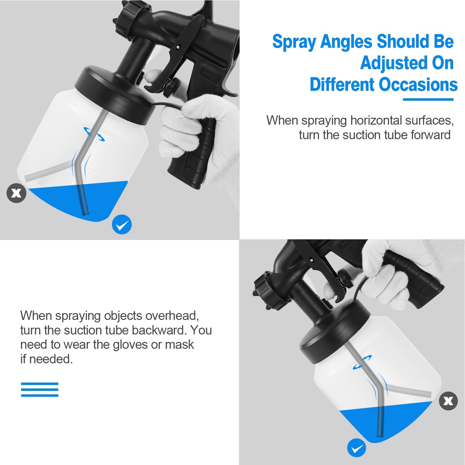 800ML HVLP Paint Sprayer Painter Handheld 650W Electric Spray Gun