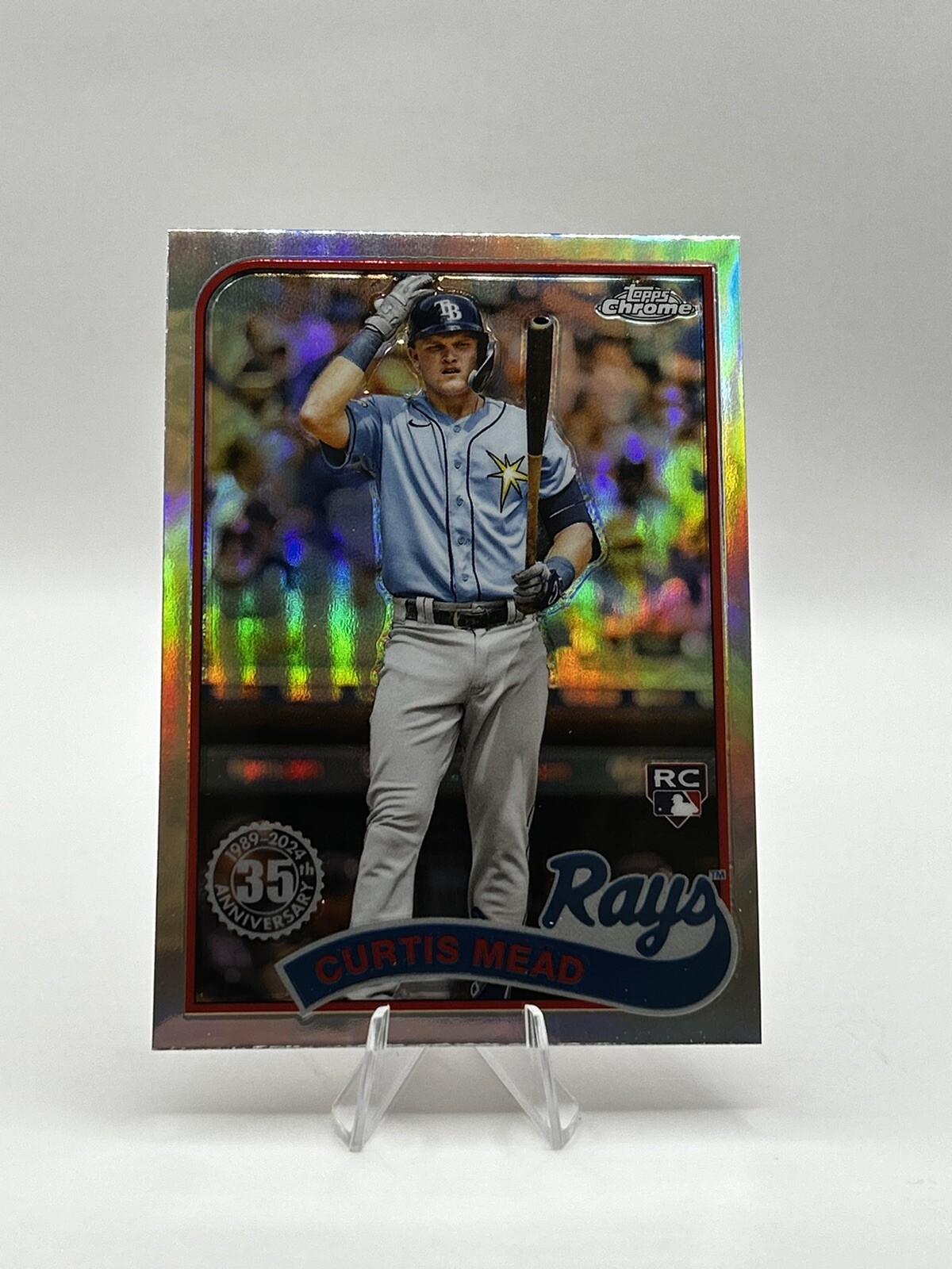 Curtis Mead 2024 Topps Chrome #89CB-20 1989 Refractor RC Rays
