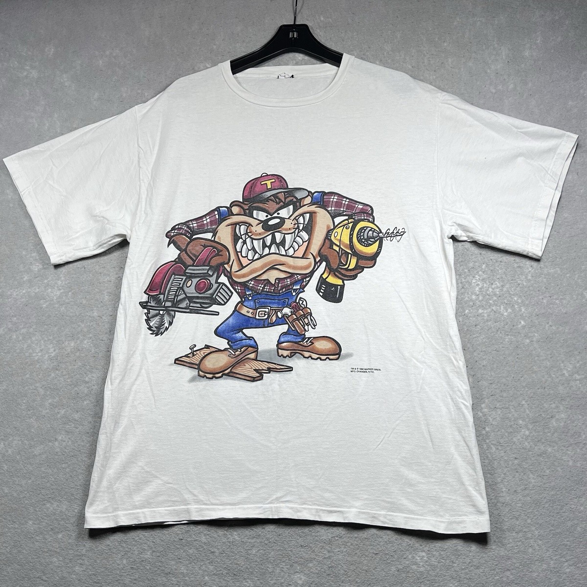 Vintage 90s Taz Tasmanian Devil T Shirt Size X-Large Monster