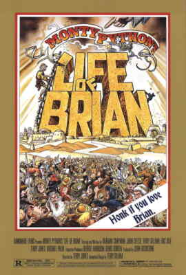 MONTY PYTHON'S LIFE OF BRIAN Movie POSTER 27 x 40 Graham Chapman, John Cleese, A
