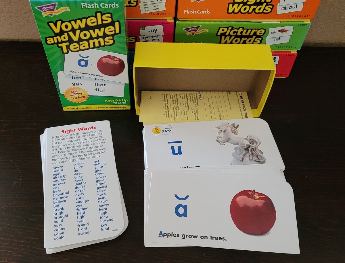 Trend Enterprises Flash Card Bundle 7 Box Set Reading/English | eBay