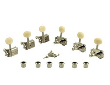 Kluson Vintage 3 3 Oval Plastic Button Nickel 1 row tuners fits Gibson SD9005MNP