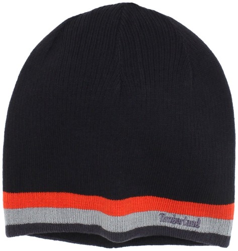 Gorro de punto de doble capa reversible de acrílico Timberland unisex bordado con logotipo - Imagen 2 de 4