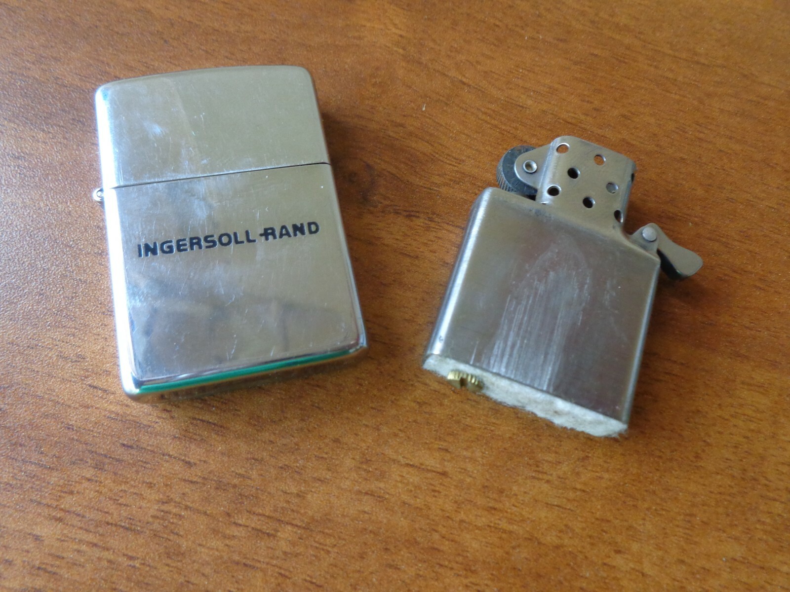 VTG RARE 1980 ZIPPO LIGHTER HIGH POLISH ADVERTISING COMPANY INGERSOLL RAND LOGO