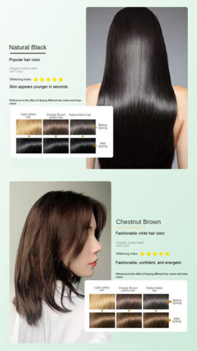 Champú tinte para el cabello planta burbuja 200 ml tinte para el cabello champú color instantáneo para el cabello tinte hágalo usted mismo - Imagen 7 de 10