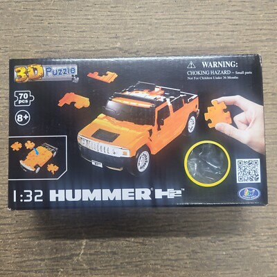 Hummer H2 Block Puzzle 1:32 Scale 70pcs Happy Well NIB 57100 Liscensed Model Car