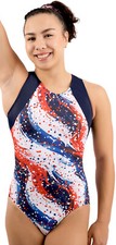 NEW Lady Liberty RWB Gymnastics Tank Leotard by Snowflake Designs