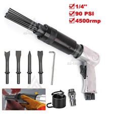 Air Hammer Chisel Descaler Needle Gun With 4x Chisels Tool Kit For Compressor