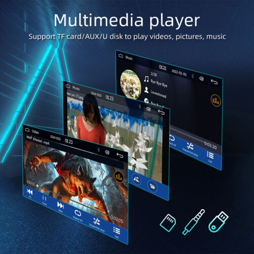 Single 1DIN Carplay Touch Screen Android Auto Car Radio Stereo Player BT WiFi - Picture 12 of 24