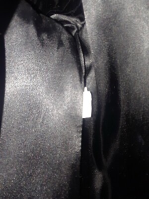 Manteau De Soirée Intrigue En Fausse Fourrure Noire - Taille 16, Vintage, Occasion Très Bon état