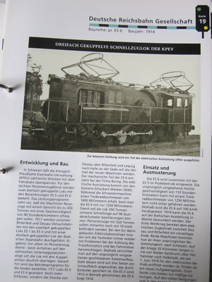 Bahn Lokaufrisse E & Diesel DRG 19 pr. ES 6, 1914 KPEV Personenzuglok