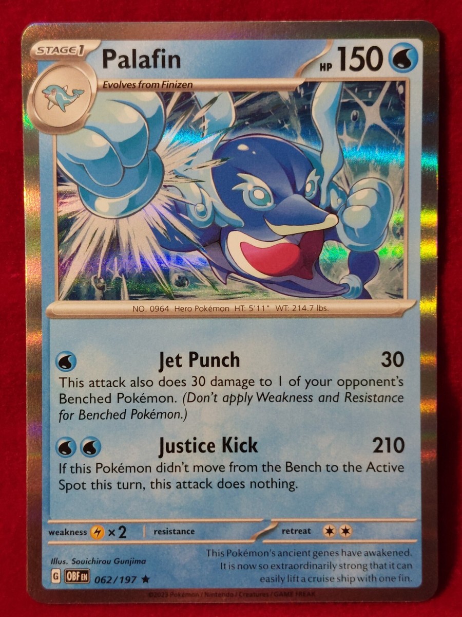 パフィン様 PALAFIN Holo Rare POKEMON 2023 Scarlet & Violet Obsidian Flames