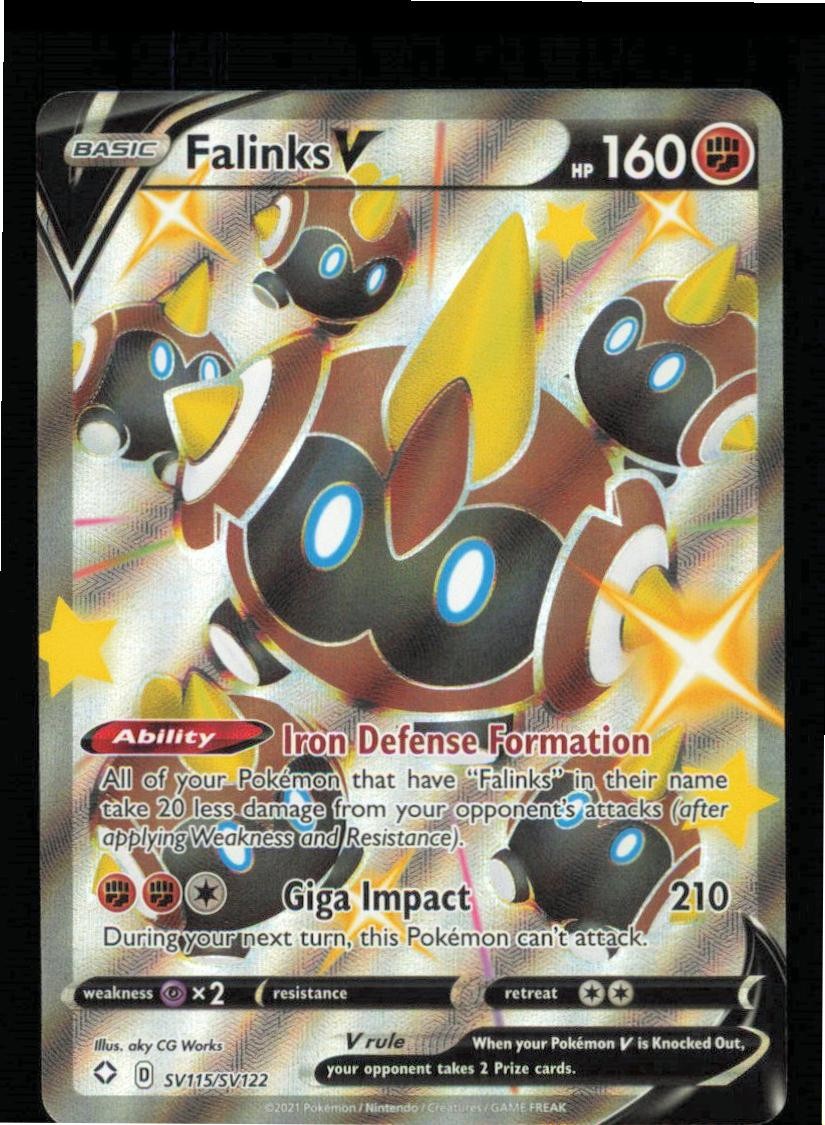 Falinks V SV115/SV122 Holo V Rare Shining Fates Shiny Vault Pokemon Near Mint