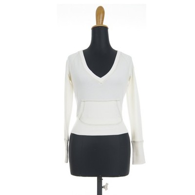 Moncler Sweatshirt Baumwolle Stretch Gr. XS Weiß Top