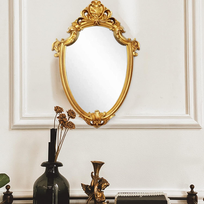 16.5 X 11 Inch Vintage Antique Decorative Wall Mirror - Shield