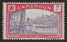 Cameroun Taxe N°12 Abattage d'un acajou 2F neuf avec charnière