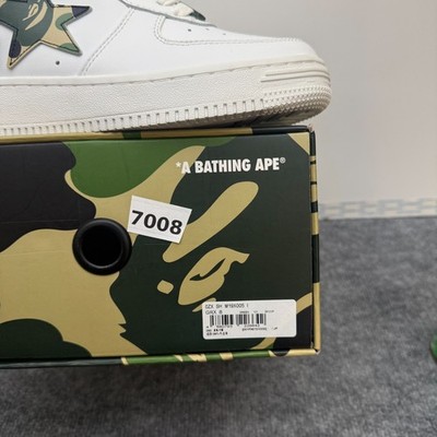 A Bathing Ape Bape Sta Low ABC Camo White Green Men's Size 8 | eBay
