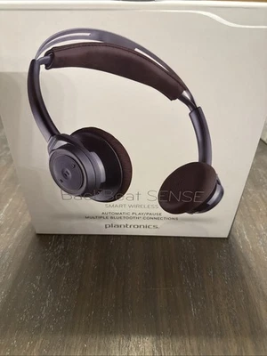 Plantronics Backbeat Sense Auriculares Inteligentes Inalámbricos Bluetooth Negros (Nuevos - Imagen 1 de 3