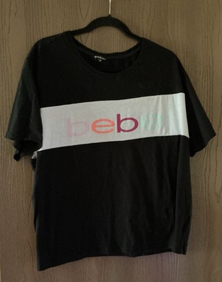 Bebe Sport Women's Short Sleeve Shirt W/Bebe Logo Size 3X
