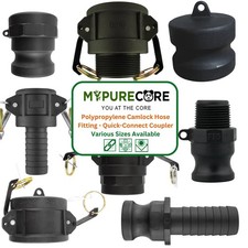 Polypropylene Camlock Hose Fitting ? Type A B C D E F DC DP? BSP Thread- Coupler