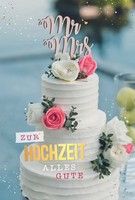 Hochzeit Alles Gute Mr & Mrs Torte GlüCkwunschkarte Mit Umschlag