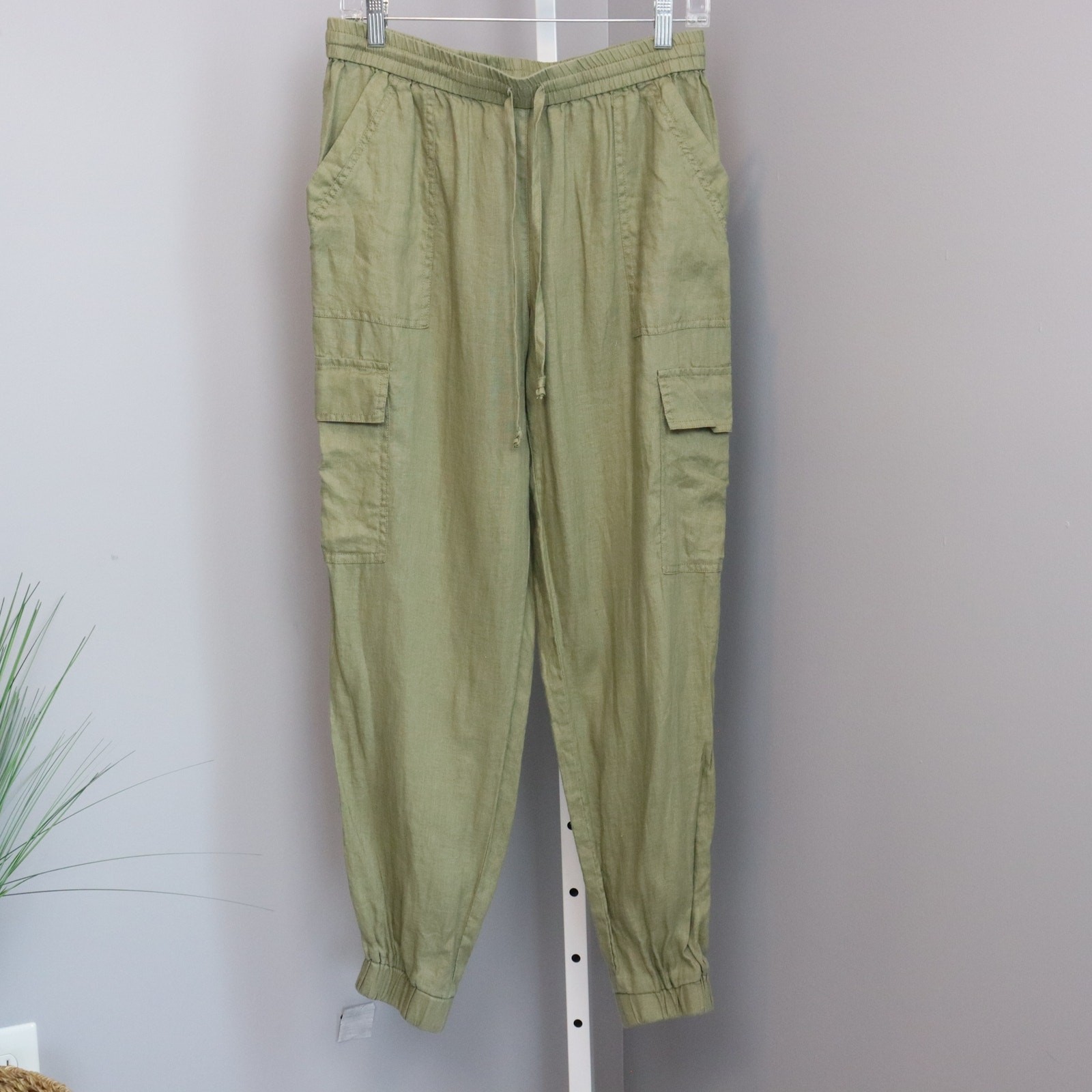 Magaschoni 100% Linen Cargo Jogger | Women’s L | … - image 1