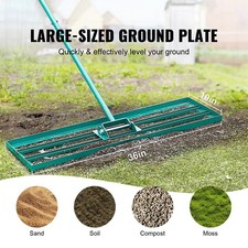 Heavy Duty Lawn Leveller Rake Levelling Lute Gardening Tool Galvanised Grass Bed