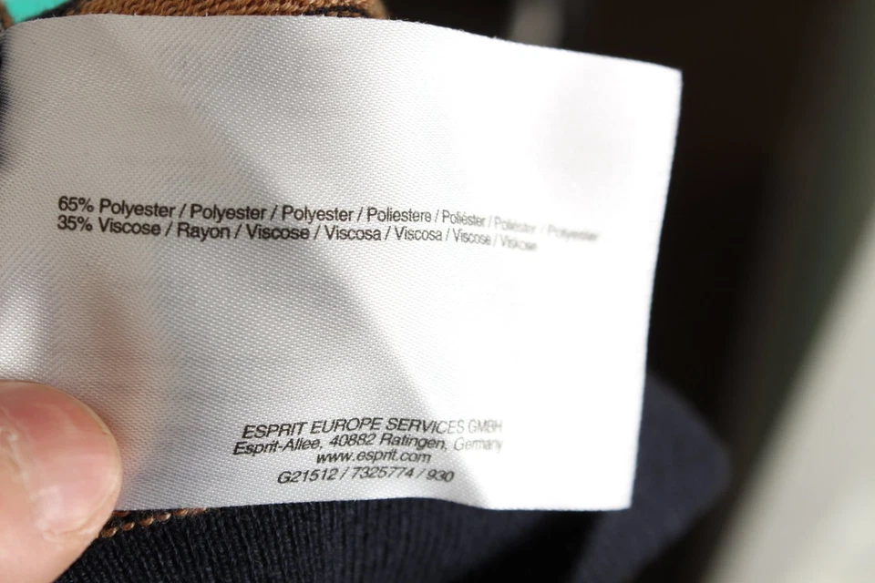 ESPRIT Jersey con cuello de pico Mujeres Jersey Talla EU 36 naranja claro-negro - Imagen 4 de 4