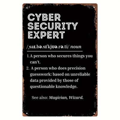 Vintage Cyberpunk Cyber Security Expert Poster 20.32x30.48 cm