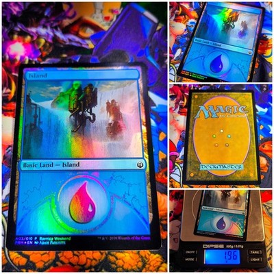 MTG Island V.2   Nm Guild-themed Land Ravnica Weekend Promo FOIL A03/010 OG