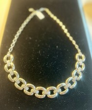 NWTags Brighton INTERLOK WOVEN COLLAR Silver Link Necklace MSRP 120