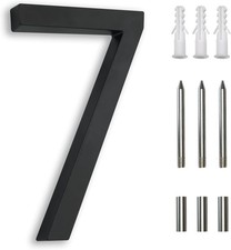 7 Inch Floating House Number, 7 Address Numbers For Houses Outside Black