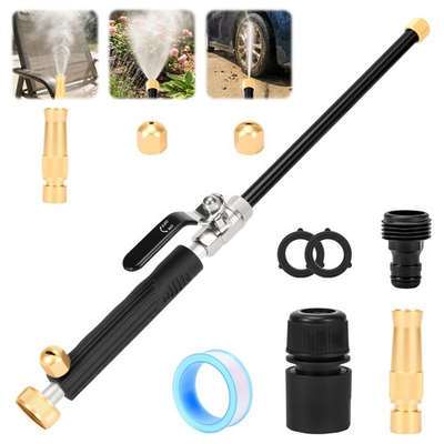 #ad Garden Hose Nozzle High Pressure Hydro Jet Washer Wand Triple Nozzles Includ... $48.79