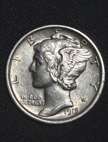 1919 Mercury Dime 10C  uncirculated Strong strike tough early date