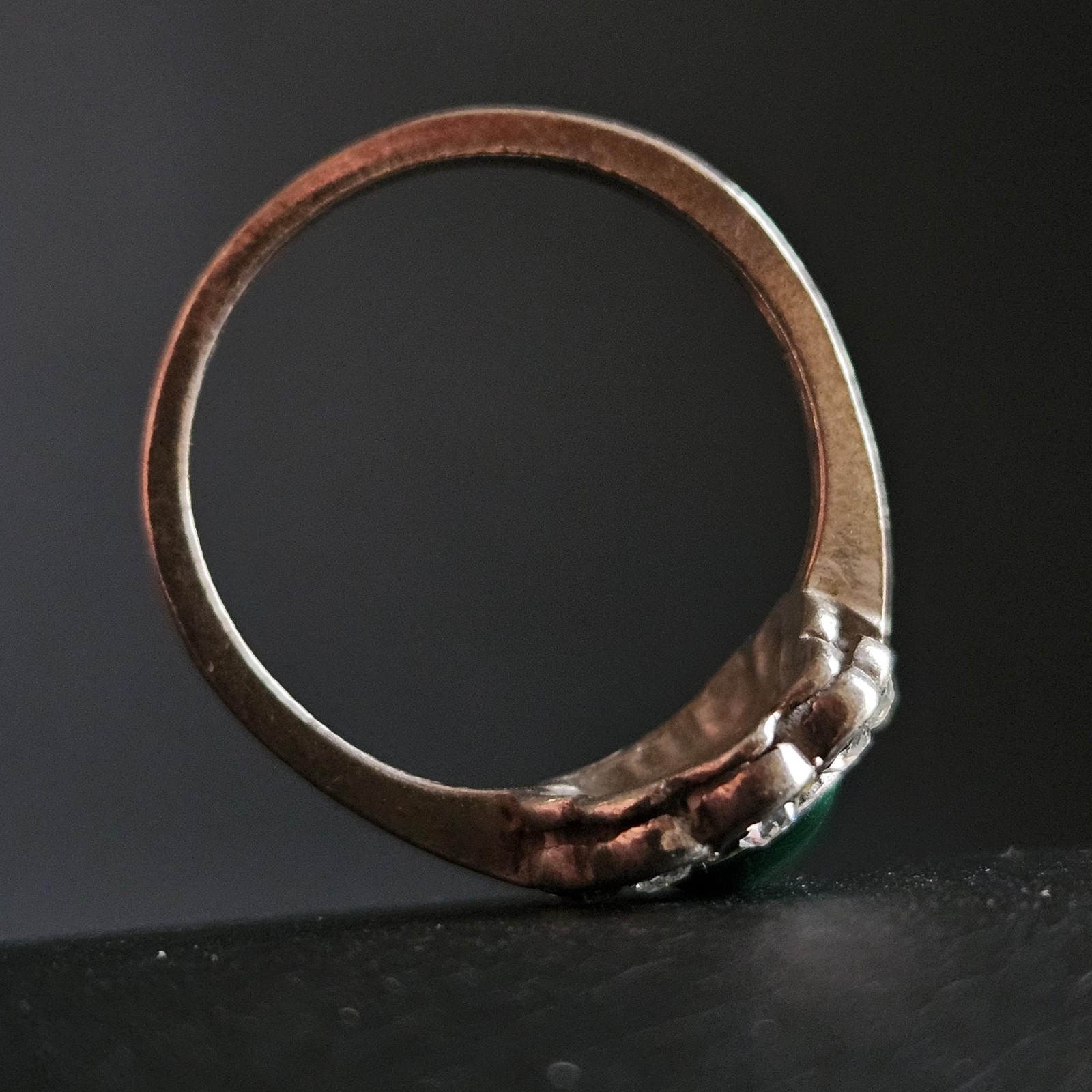 Malachite Crystal Surrounded Daisy Ring Solid Sil… - image 6