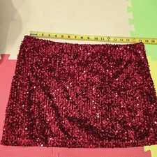 Wild Fable Red Sequin Mini Skirt - Women's Size Large - Shiny Party Night Out