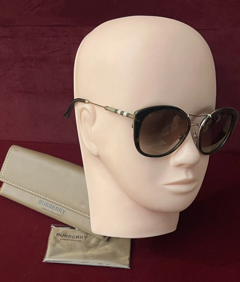 New Burberry BE 4251Q 300213 Dark Havana Plastic Sunglasses Gradient Lens 53-20 - Image 2 of 4